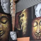 100 x 120 cm Buddha Profile On Frame