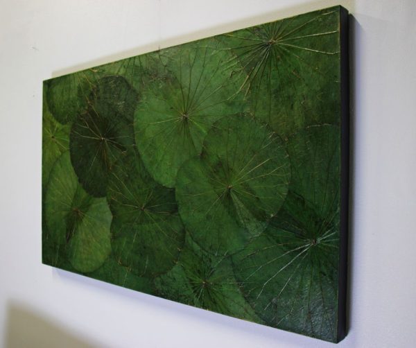 100 x 60 Lotus Leaf Art Green Forest