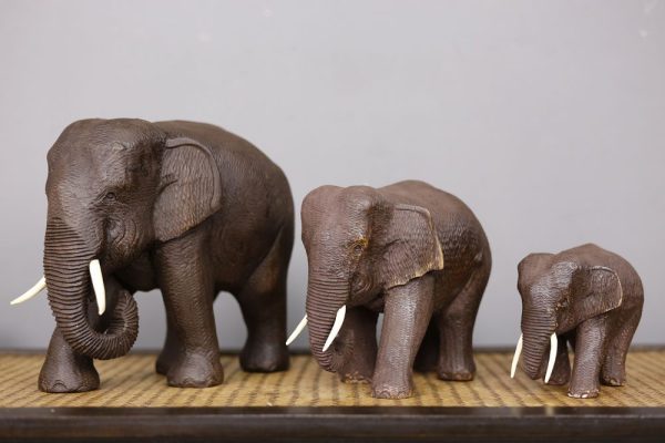 10cm Teak Wooden Elephant