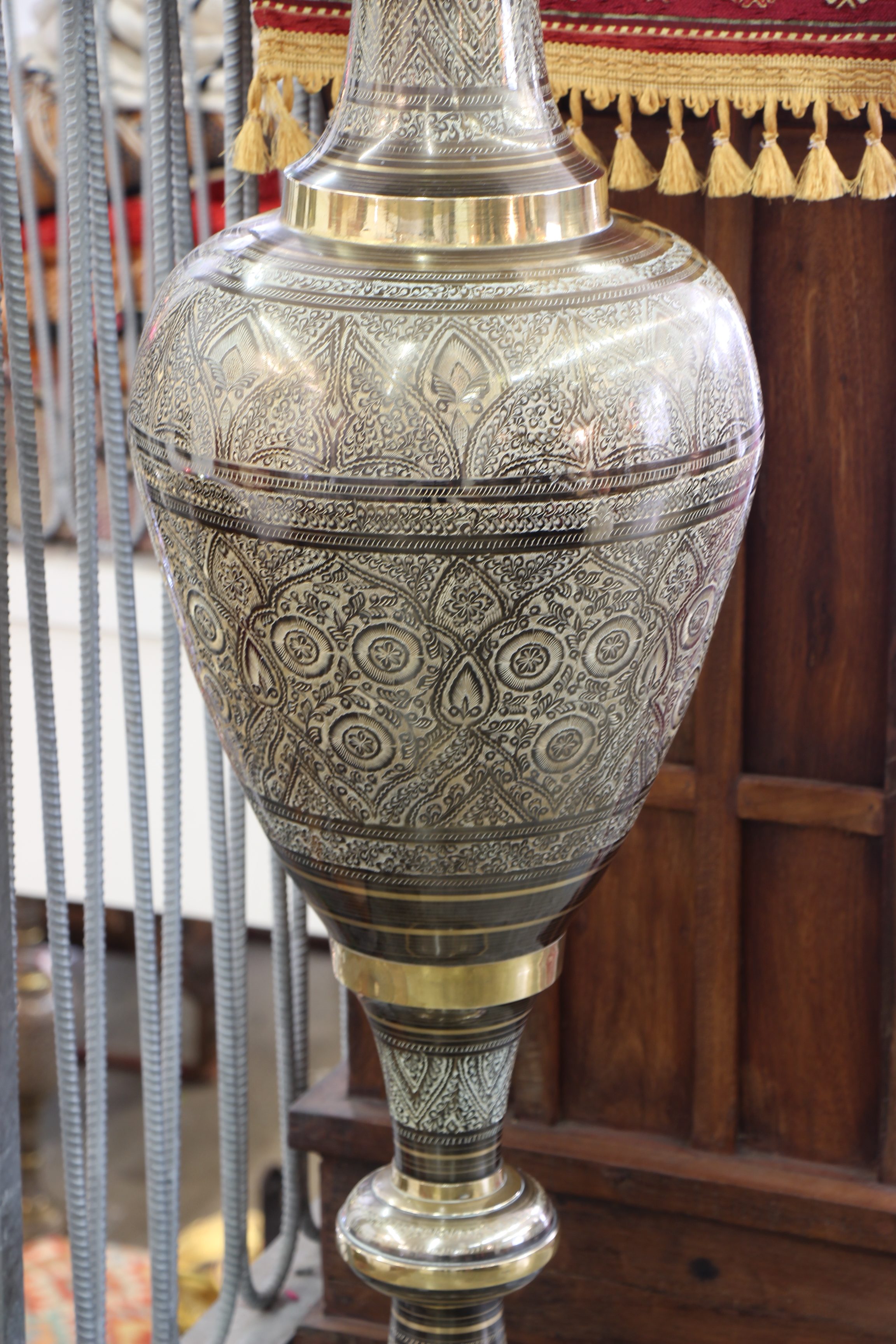134cm brass kashmiri vase 3