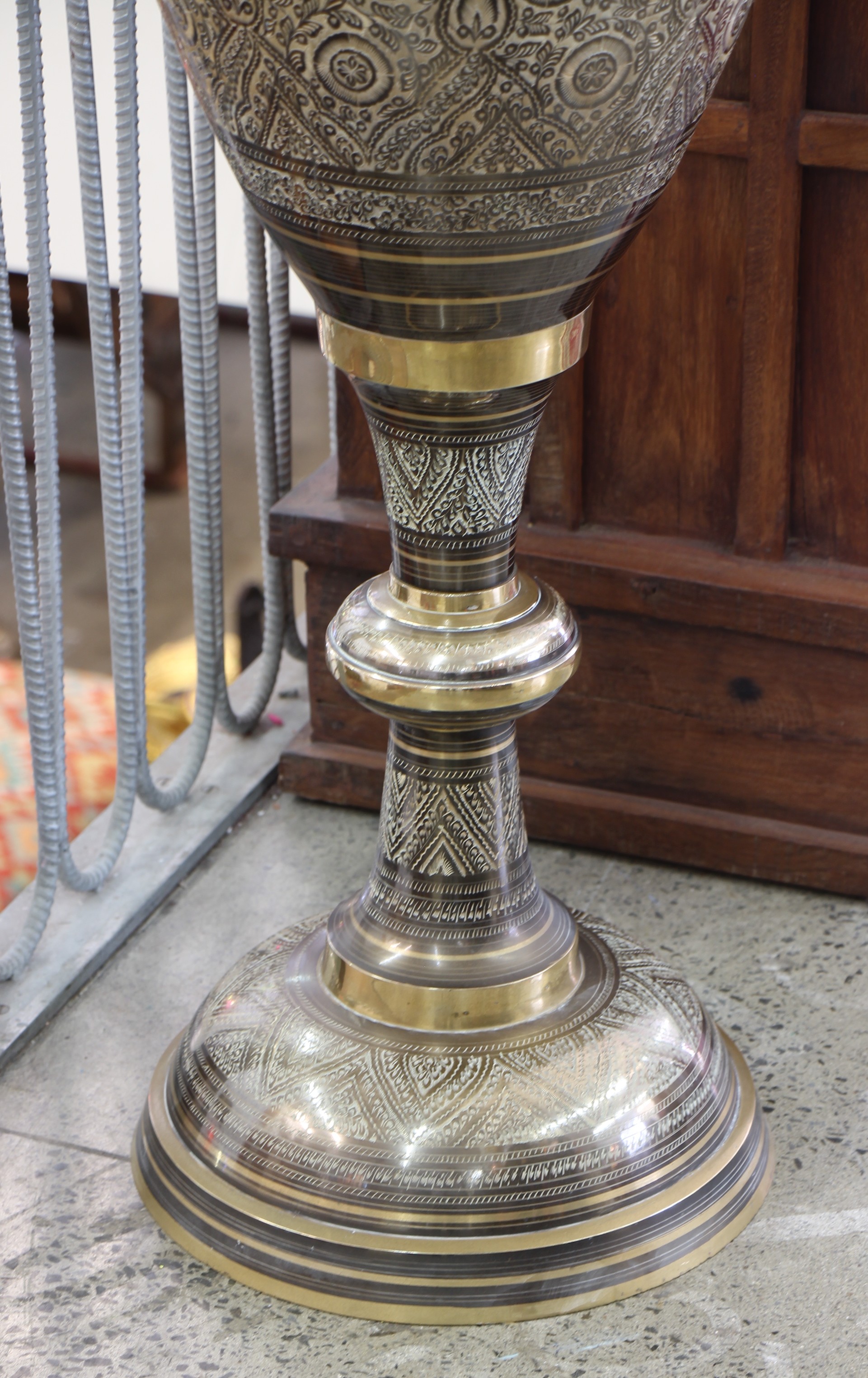 134cm brass kashmiri vase 4