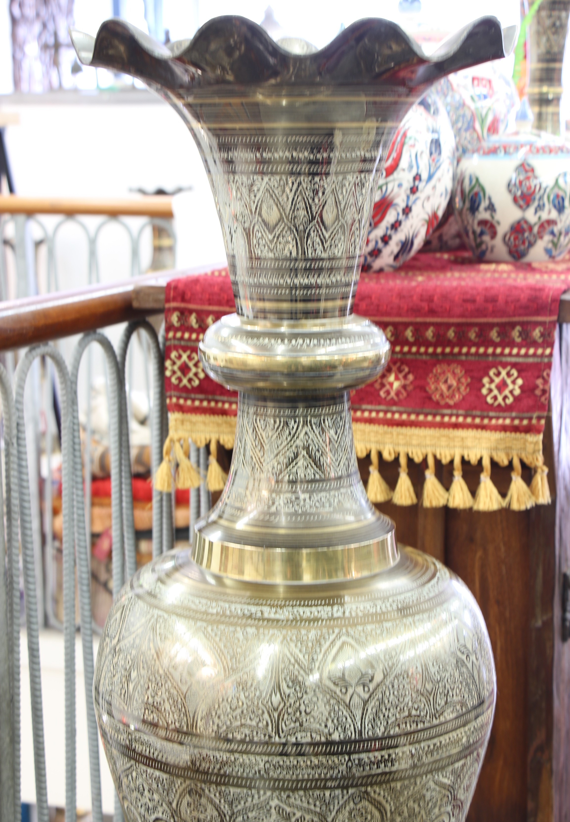 134cm brass kashmiri vase 6