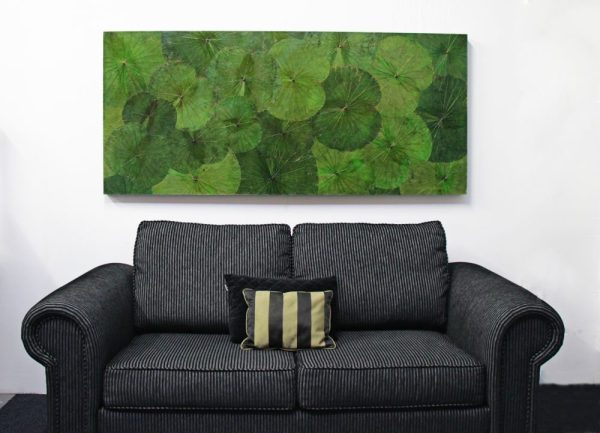 180 x 80 Lotus Leaf Art Green Forest