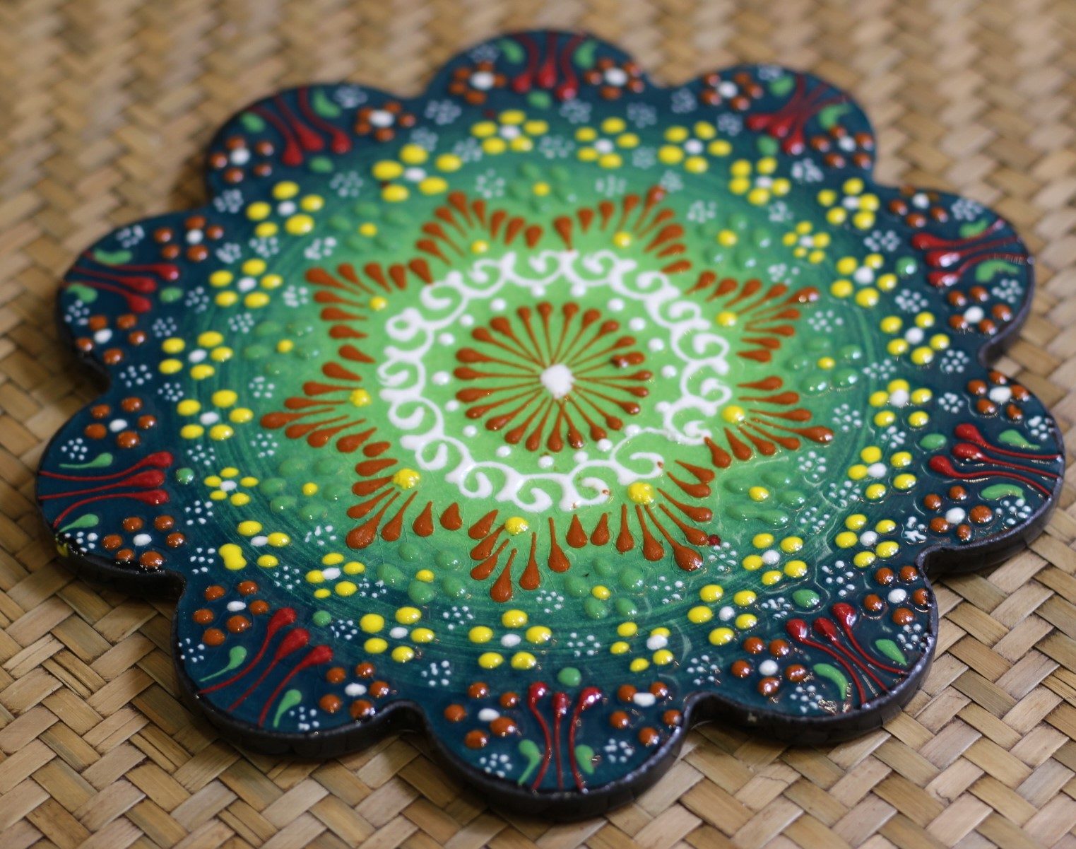 Hand Painted 19cm Colorful Turkish Hot Pot Holders "Trivets" Nirvana