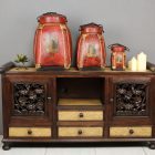 36cm Rice Basket Plum Red