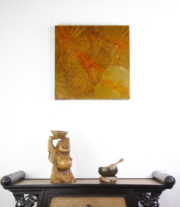 48 x 48 Lotus Leaf Art Yellow Splendour