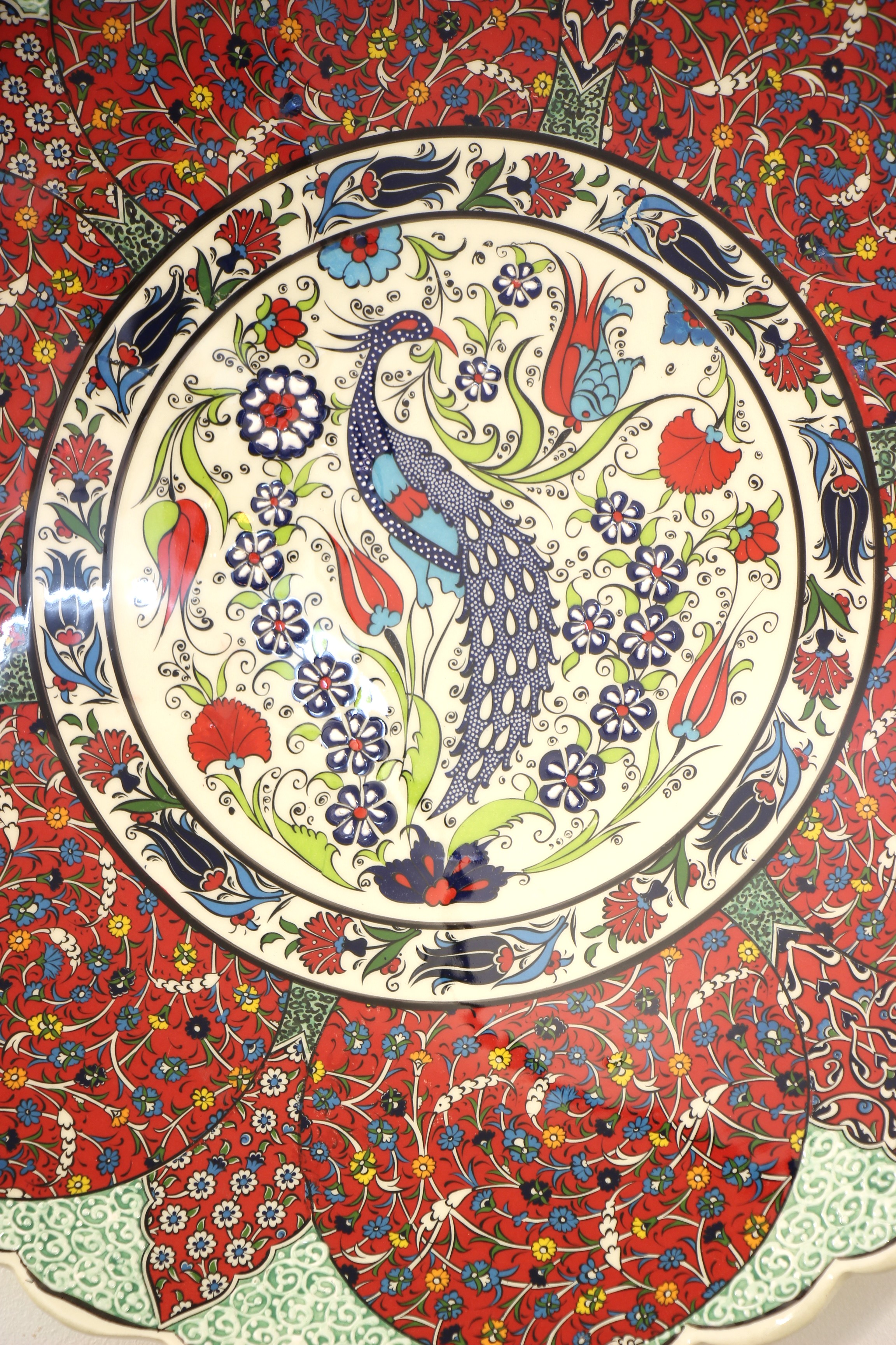 55 cm Turkish Ceramic Plate Tulip A 3