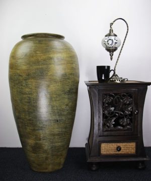 92cm Hand Painted Pottery Tawny Grey Design