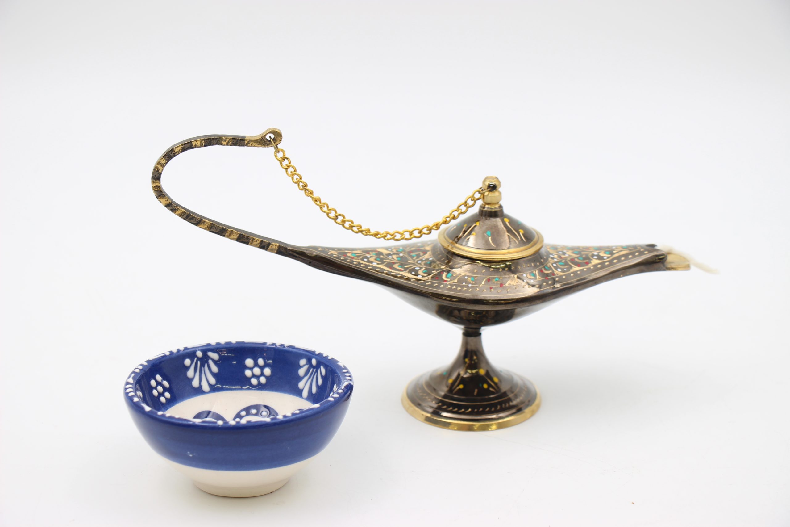 Brass Handcrafted Alladins Lamp 20 cm 1