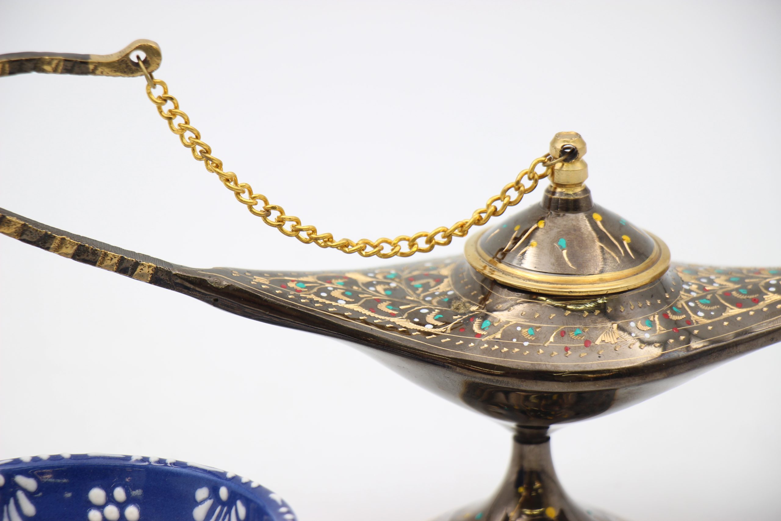 Brass Handcrafted Alladins Lamp 20 cm 2
