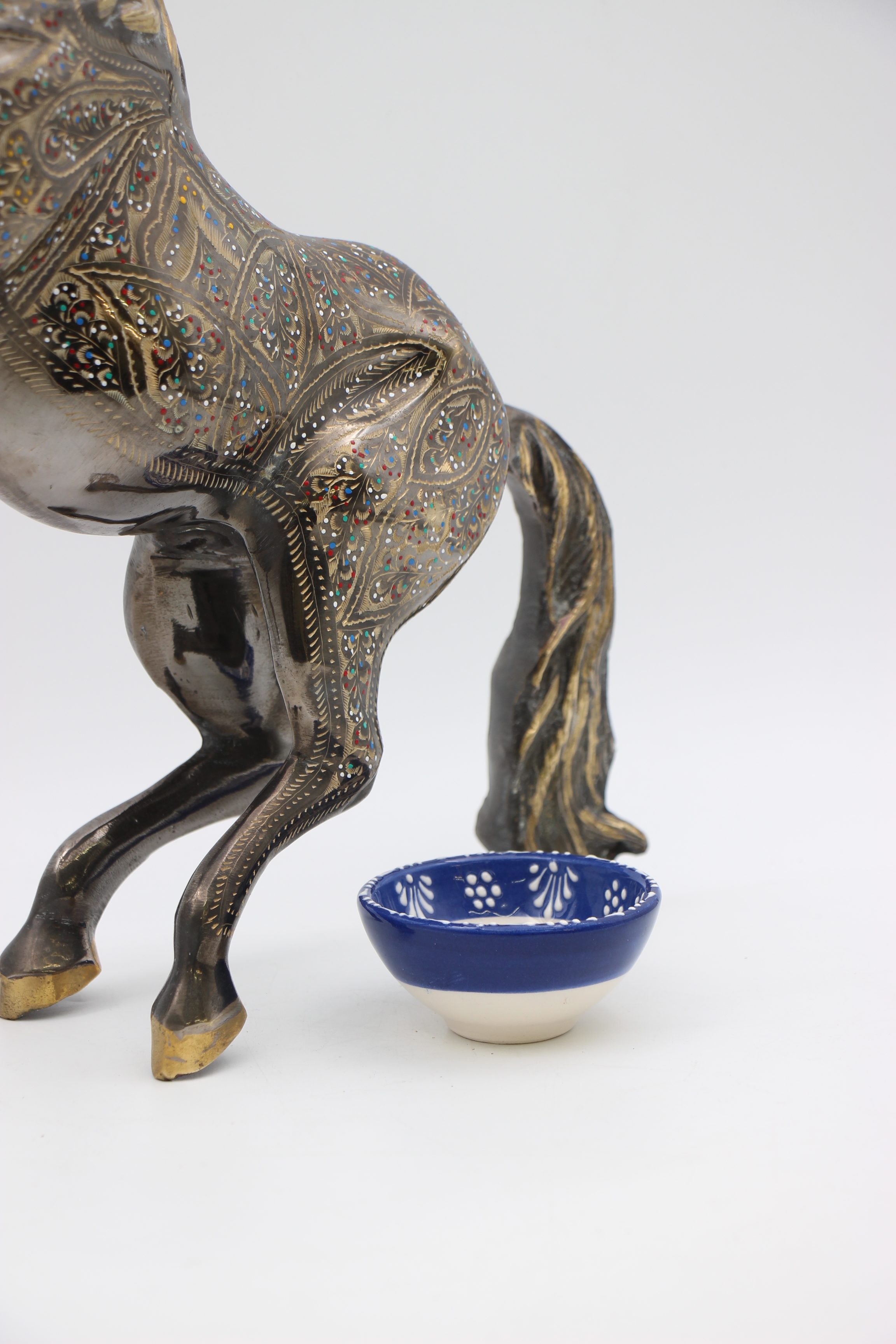Brass Handcrafted Dancing Horse 40 cm 3