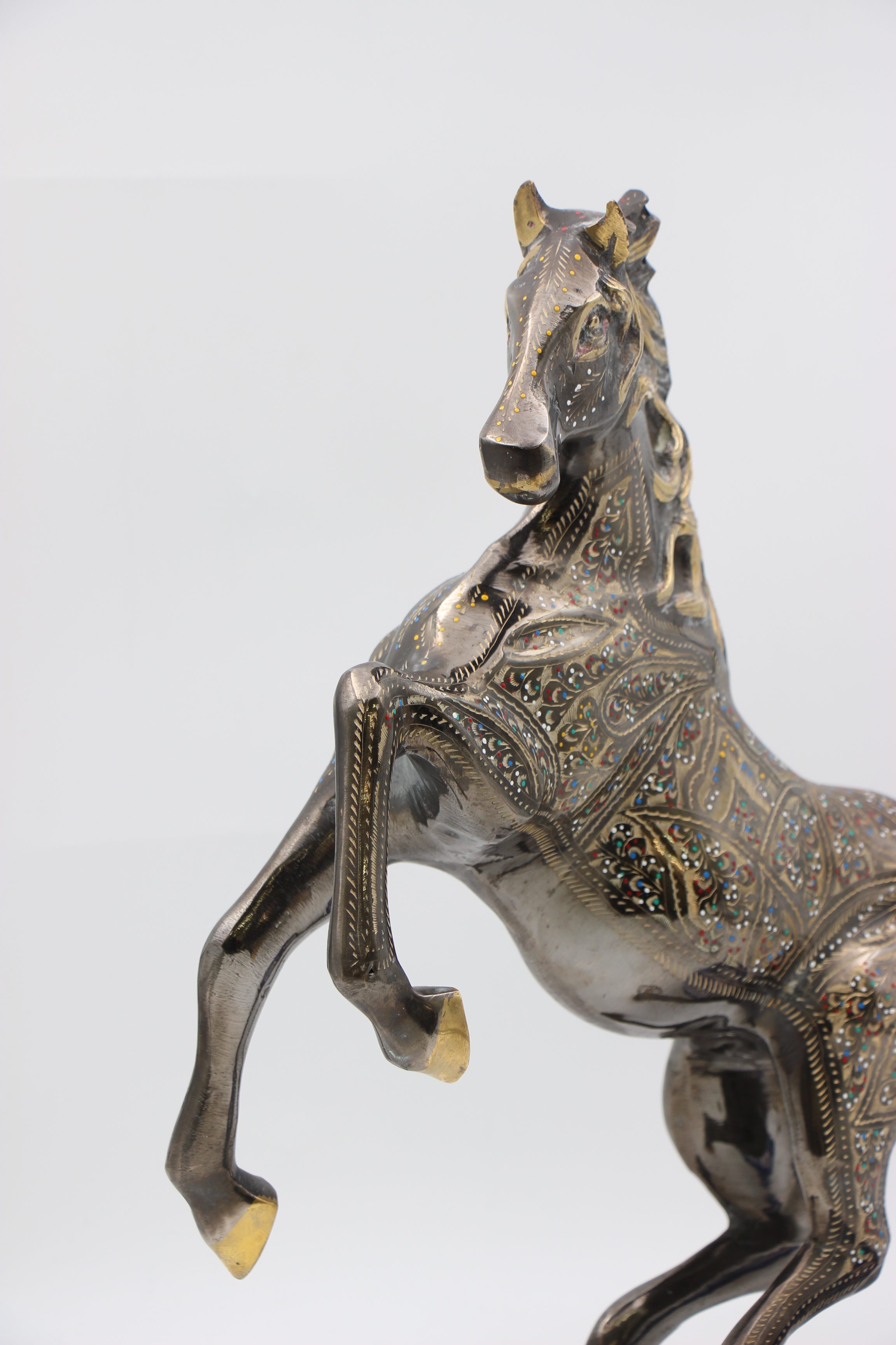 Brass Handcrafted Dancing Horse 40 cm 4