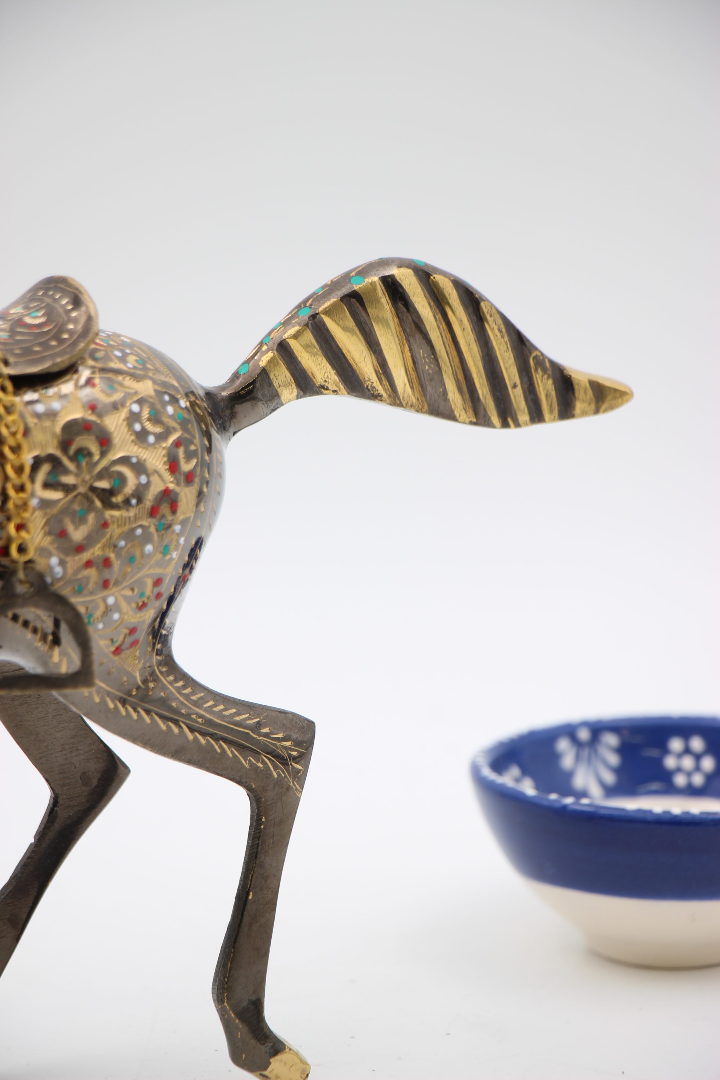 Brass Handcrafted Prancing Horse 25 cm 6