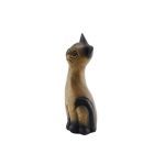Carved Wooden 18cm Cat