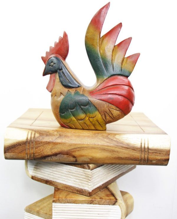 Carved Wooden Medium Chicken