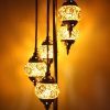 Turkish Mosaic Floor Lamp 5 Globe Yellow Gold