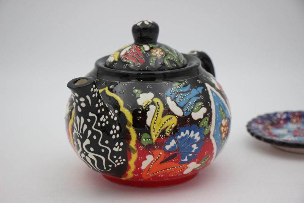 Large Hand Crafted Turkish Ceramic Tea Pots In Colourful Designs Nirvana