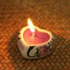 Heart Shaped Tea Candle Holder With Scented Tea Candle x 10