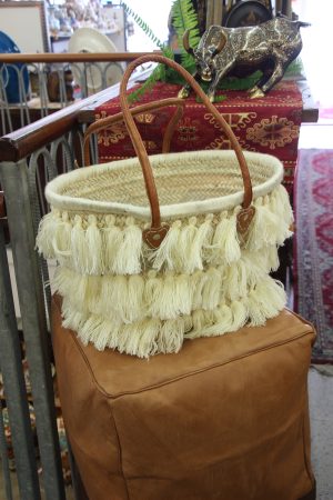 Large Moroccan Palm Frond Tote