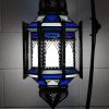 Moroccan Cage Lantern Blue - Large