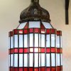 Large Moroccan Octagonal Lamp Red
