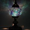 Turkish Mosaic Aroma Table Lamp In Cracked Teal