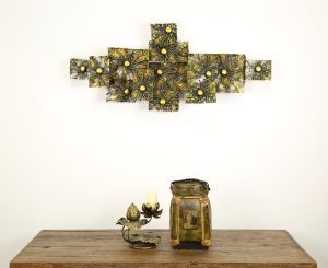 Metal Abstract Sunburst Designed Wall Art