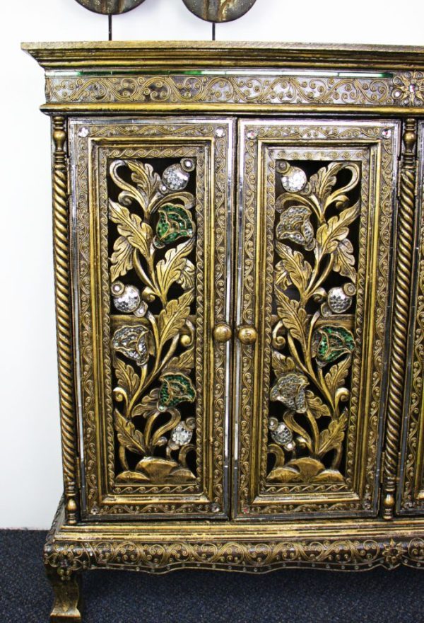 Ornate Cabinet With 4 Cupboards