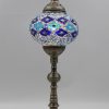 Turkish Mosaic Table Lamp XLarge Blue Swirl