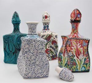 Hand Crafted Turkish Ceramic Liquor Twist Vase's