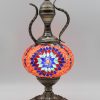 Turkish Mosaic Large Teapot Table Lamp Red/Blue