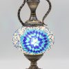 Turkish Mosaic Large Teapot Table Lamp Blue