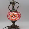 Turkish Mosaic Large Teapot Table Lamp Red