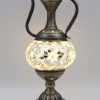 Turkish Mosaic Medium Teapot Table Lamp White - 37cm