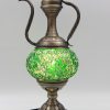 Turkish Mosaic Medium Teapot Table Lamp Green - 37cm