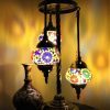 Turkish Mosaic Floor Lamp 3 Globe Sun Beam