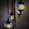 Turkish Mosaic Floor Lamp 5 Globe Earth Blast