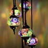 Turkish Mosaic Floor Lamp 5 globe Sun Beam