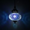 Turkish Mosaic Hanging Lamp Large Blue