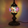 Turkish Mosaic Table Lamp Cracked Rainbow With Large Elegant Base – 33cm