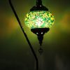 Turkish Mosaic Large Swan Lamp Green - 46cm