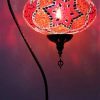 Turkish Mosaic Swan Table Lamp Xtra Large Red