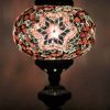 Turkish Mosaic Table Lamp Large Rustic Brown