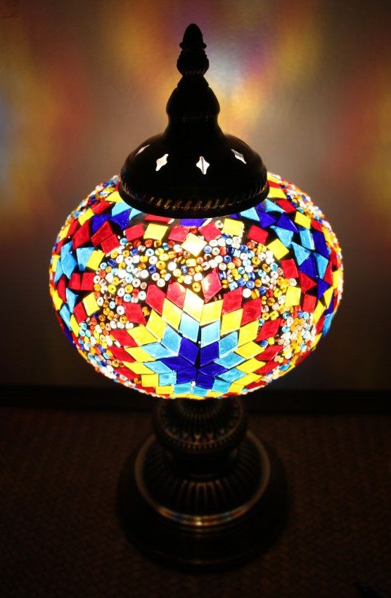Turkish Mosaic Table Lamp Large Mosaic Fire Ball