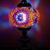Turkish Mosaic Table Lamp Large Purple Red
