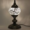Turkish Mosaic Table Lamp Liquid Gold With Large Elegant Base – 33cm