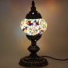 Turkish Mosaic Table Lamp Mosaic Moon Orbit With Large Elegant Base - 33cm