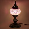 Turkish Mosaic Table Lamp Pink With Large Elegant Base - 33cm