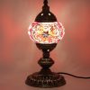 Turkish Mosaic Table Lamp Red With Large Elegant Base - 33cm