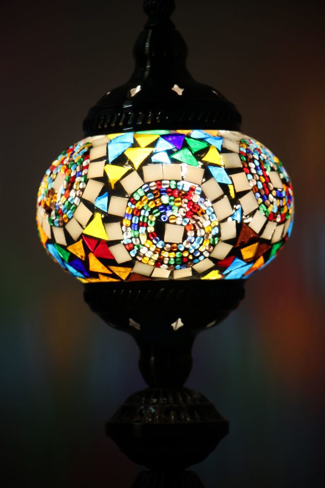 small mosaic table lamp